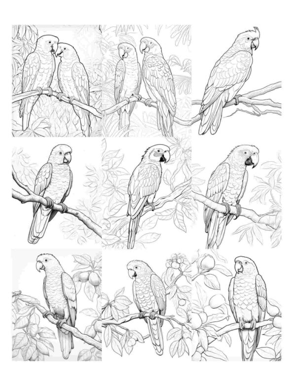 Parrot Coloring Pages(For all ages) - Image 2