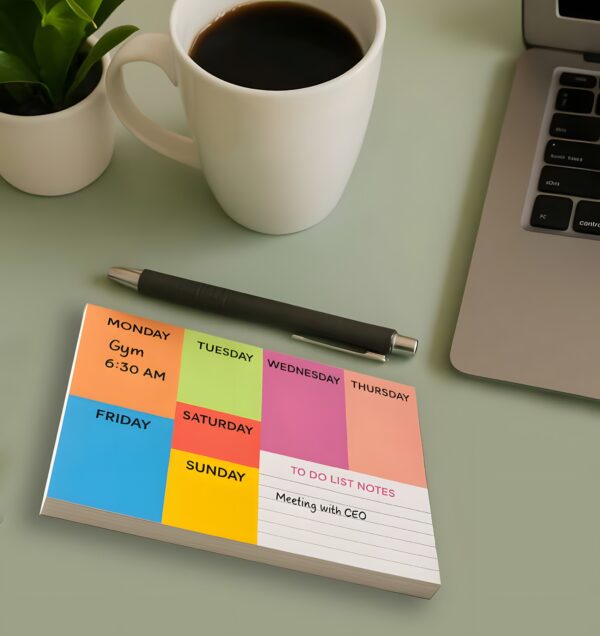 To Do List Colored Weekly Planner