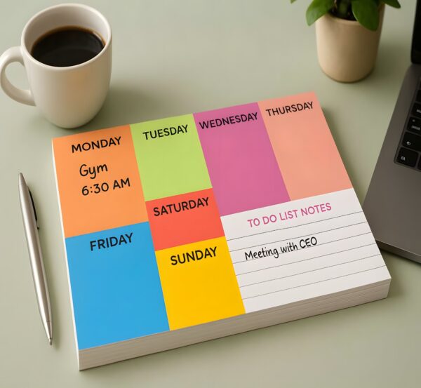 To Do List Colored Weekly Planner