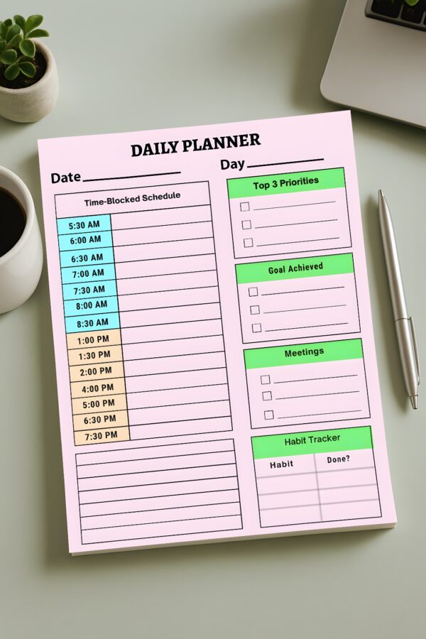 Daily to do List Planner|Work Day Planner - Image 2