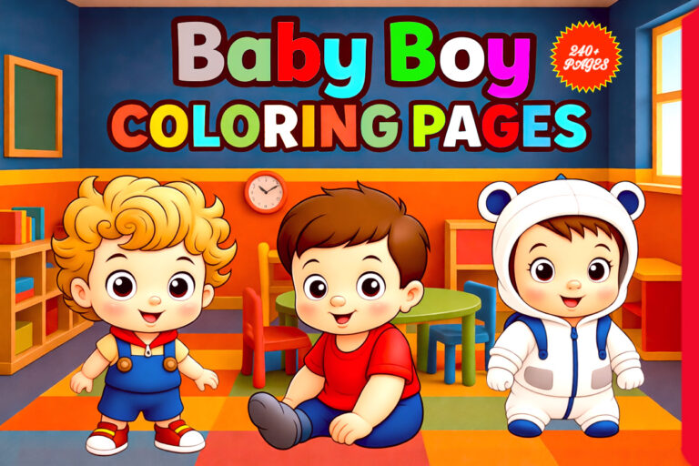 Baby Boy Coloring Pages